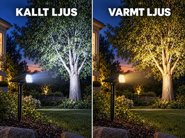 Justerbar Solcellsspotlight – Automatisk Trädgårdsbelysning