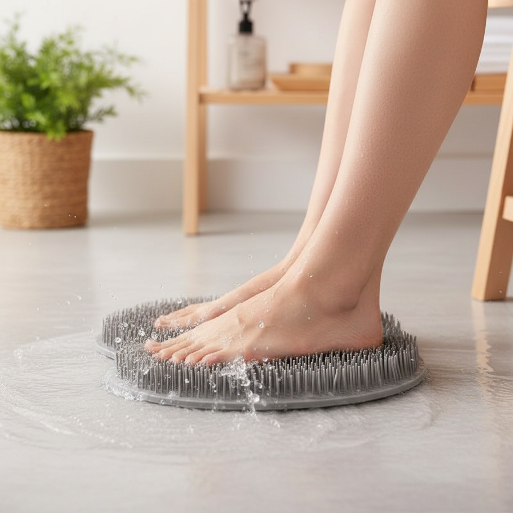 Silikon Fotmassageborste med Halkskydd