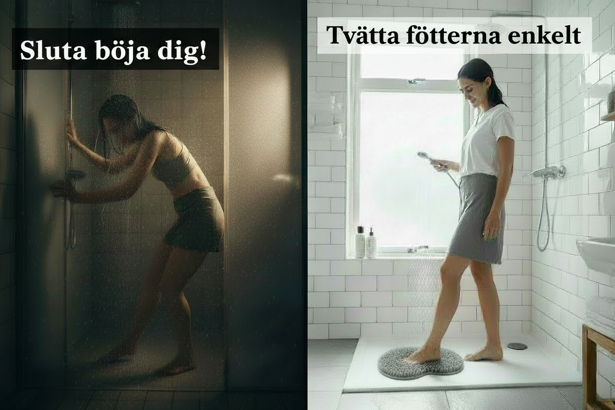 Silikon Fotmassageborste med Halkskydd