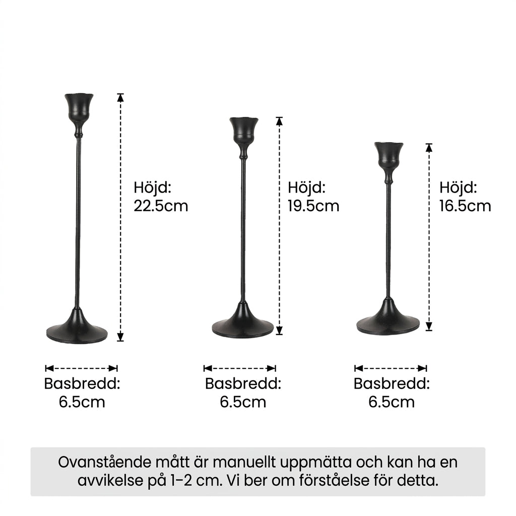 Candla – Ljusstakar för Kronljus, 3-pack