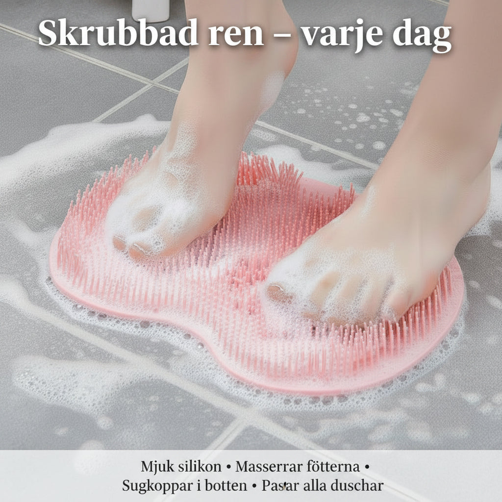 Silikon Fotmassageborste med Halkskydd