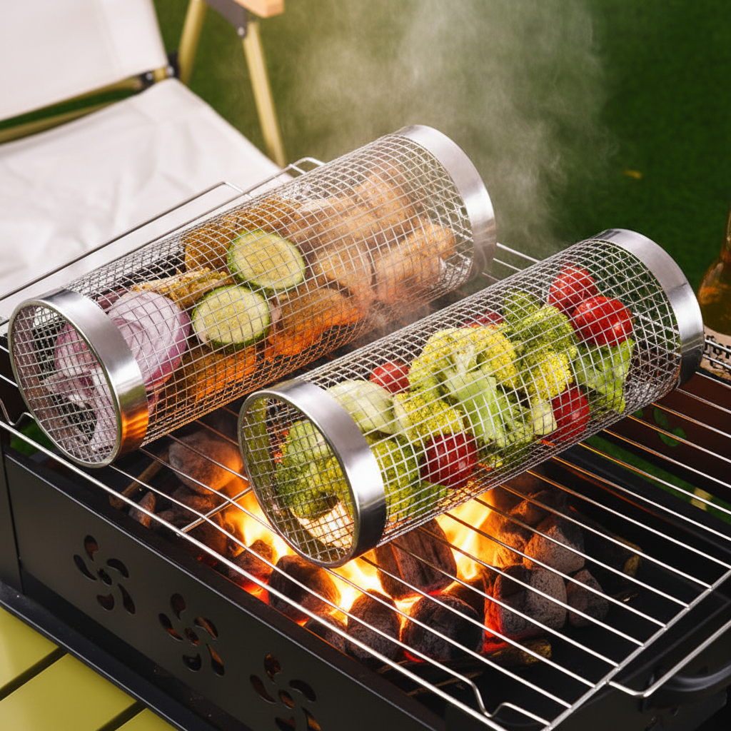 Grönsaker perfekt i grillkorgen