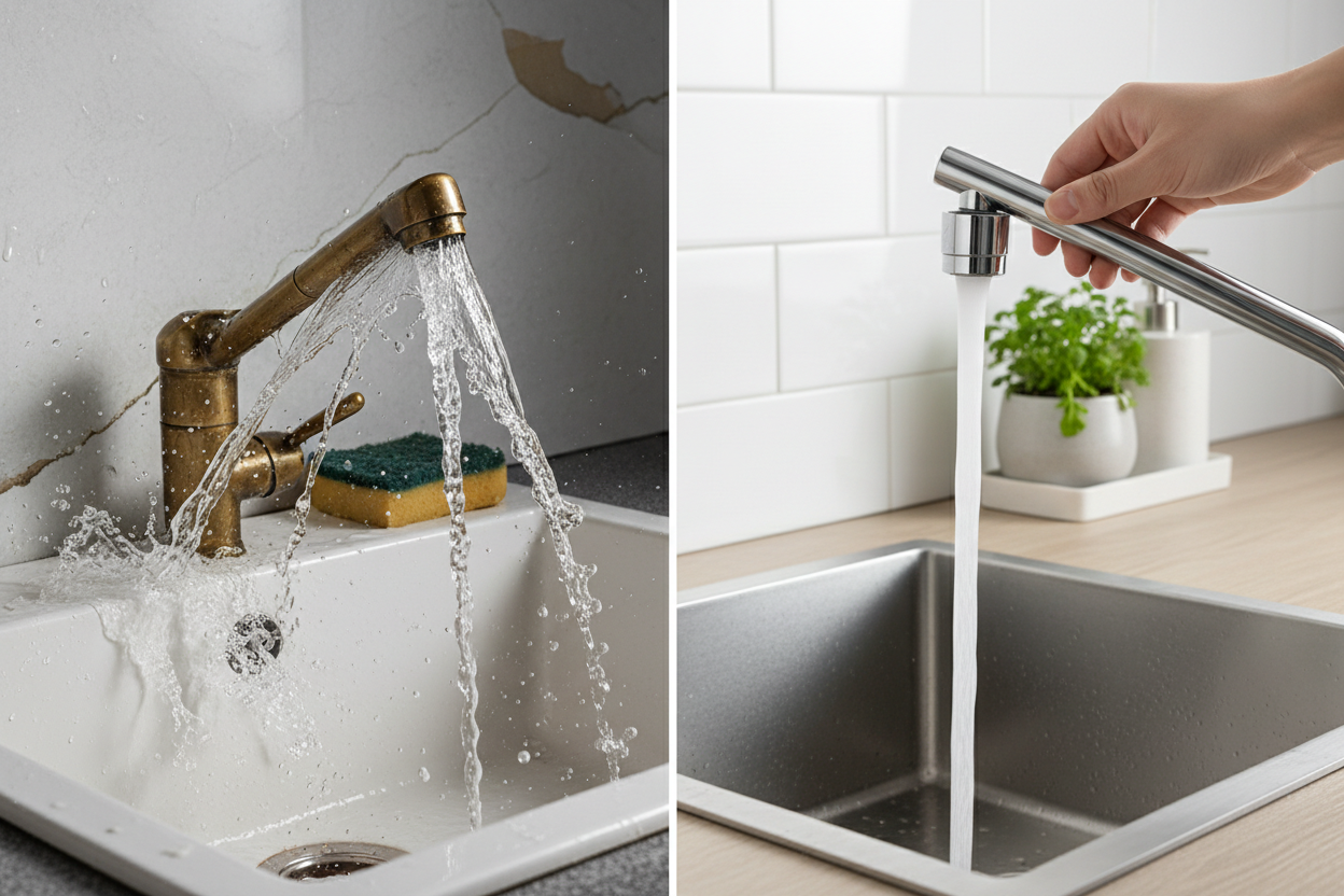 Före och efter-bild som visar skillnaden med HydroFlex 360